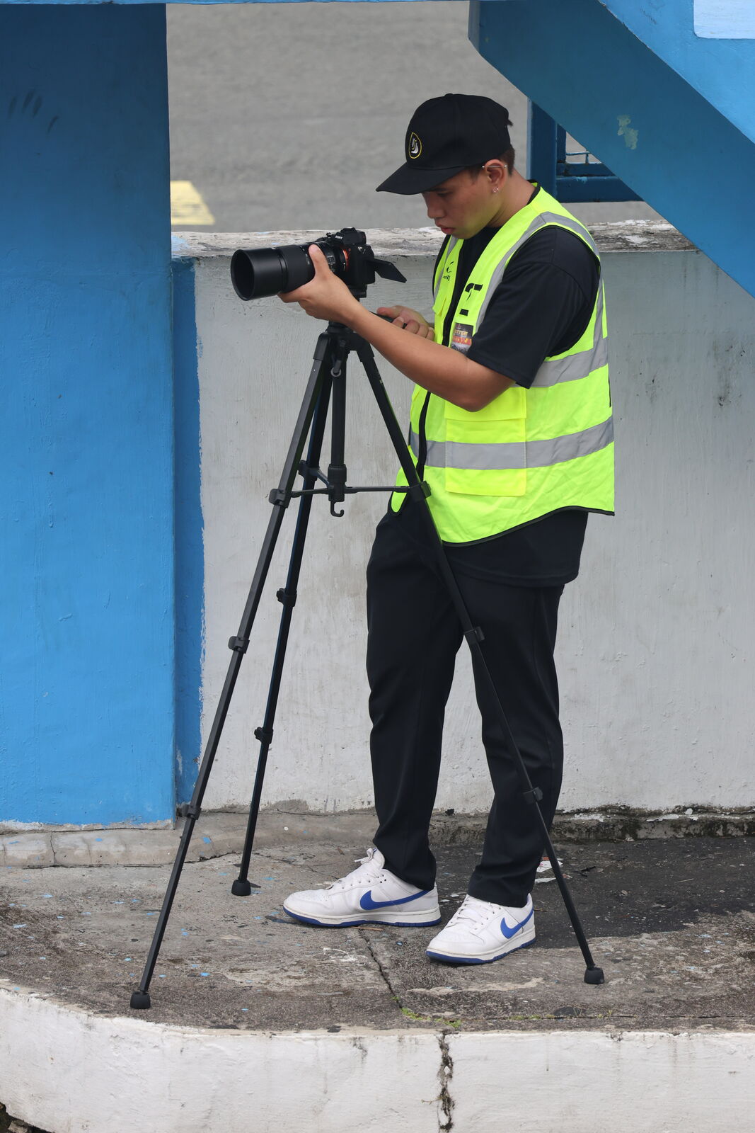 Trackside photographer at work, CIFOS 2025
